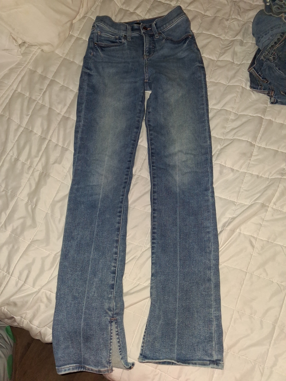 SHEIN Light Blue Flare Jeans with Front Seam